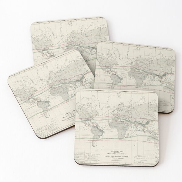 Item preview, Vintage World Forest & Vegetation Map (1850) designed and sold by BravuraMedia.