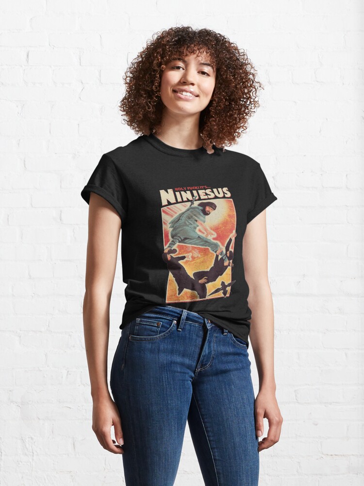 Alternate view of Holy fuck It's... NINJESUS Classic T-Shirt