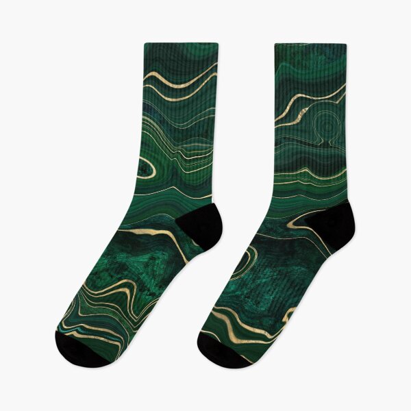 Item preview, Faux Malachite Marble Texture With Gold Veins designed and sold by MysticMarble.