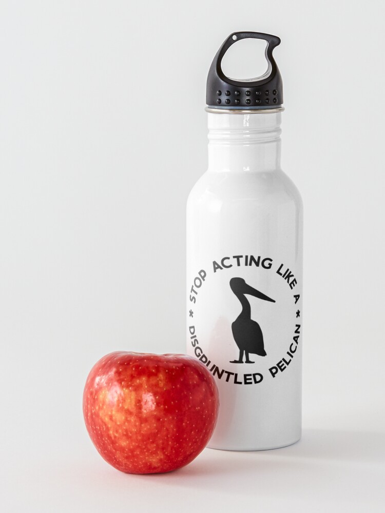 Alternate view of Disgruntled Pelican (Black) Water Bottle