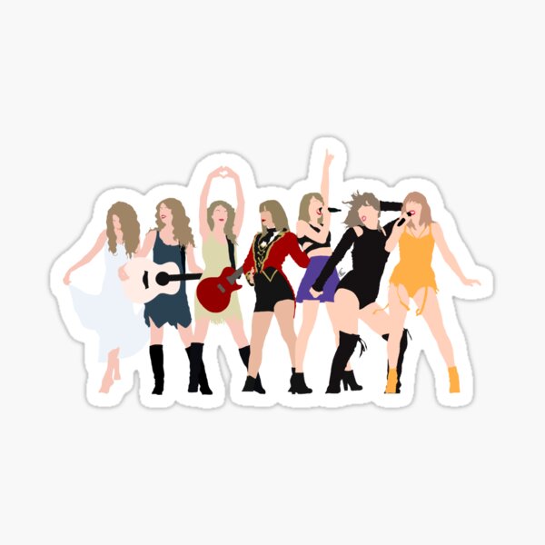 Taylor Swift eras drawing Sticker