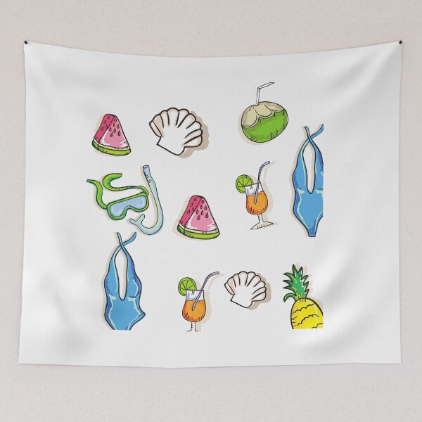 Item preview, Hydro Summer tropical beach seashell pineapple coconut  designed and sold by OneTimeEngineer.