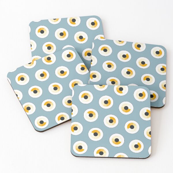 Item preview, Whimsical Eyes - Gold & Blue-Gray designed and sold by AnArielleShop.
