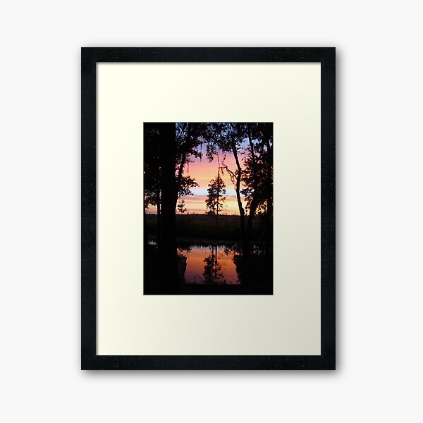 JULY SUNSET ON ECONFINA CREEK Framed Art Print