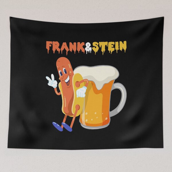 Item preview, Frank & Stein halloween hot dog and beer lovers design designed and sold by w1ckerman.