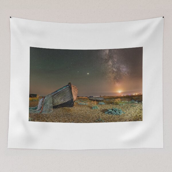 Item preview, Dungeness Boats Milky Way at night designed and sold by rogerstanger.