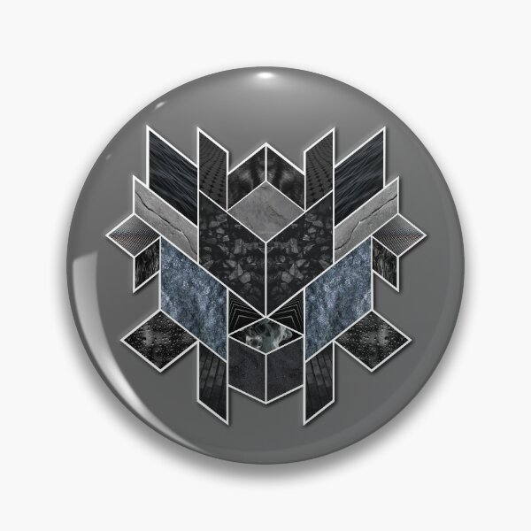Item preview, Black geometric collage with grey background designed and sold by CiniArt.