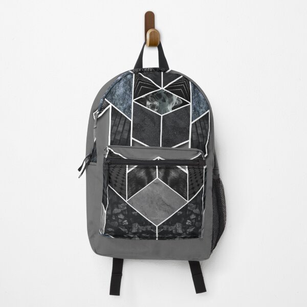 Item preview, Black geometric collage with grey background designed and sold by CiniArt.