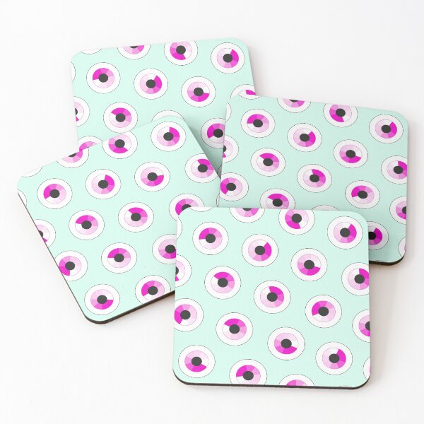 Item preview, Whimsical Eyes - Pink & Mint Green designed and sold by AnArielleShop.