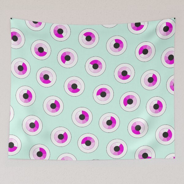 Item preview, Whimsical Eyes - Pink & Mint Green designed and sold by AnArielleShop.