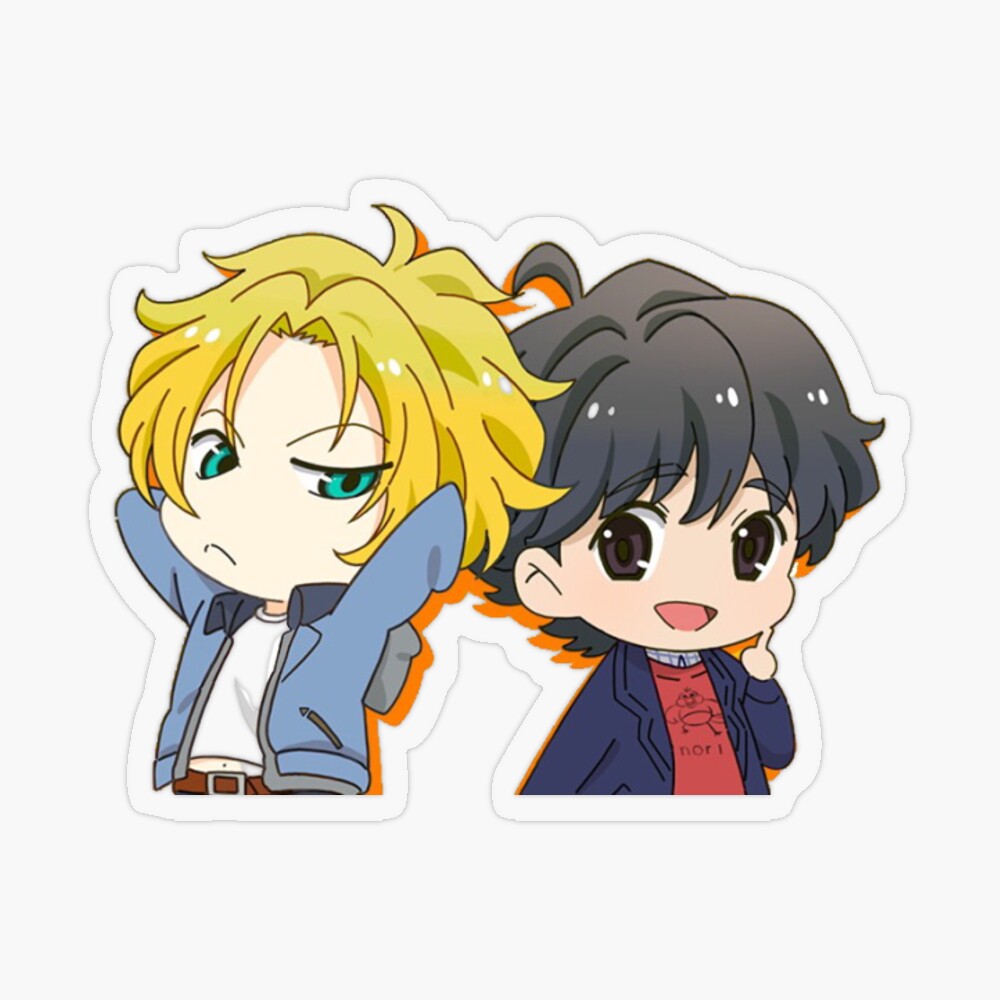 Ash x Eiji, chibi, Banana Fish, credits to the artist