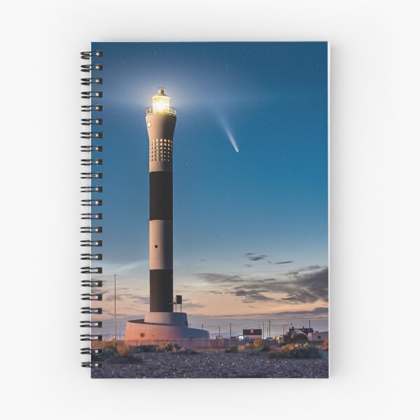 Item preview, Dungeness Lighthouse Comet Neowise at night designed and sold by rogerstanger.