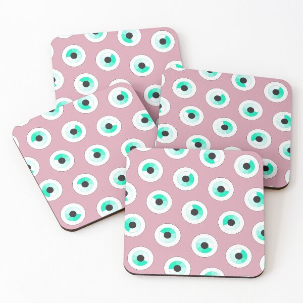 Item preview, Whimsical Eyes - Teal & Pink designed and sold by AnArielleShop.