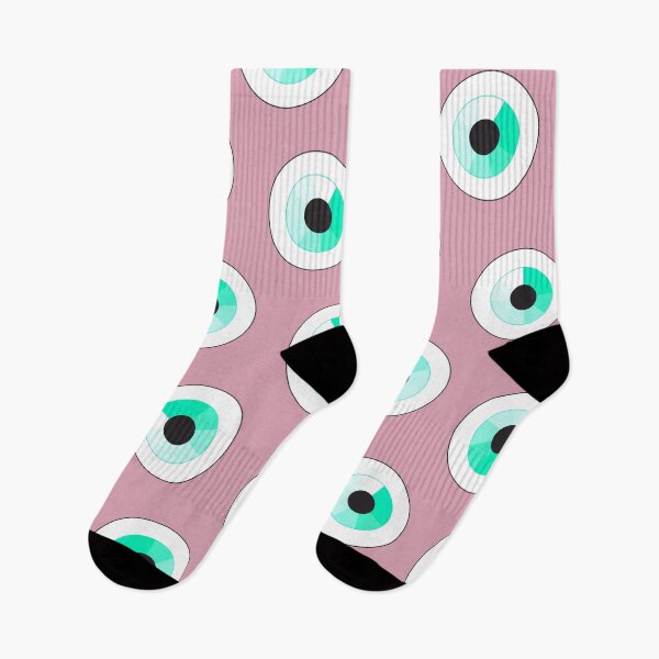 Item preview, Whimsical Eyes - Teal & Pink designed and sold by AnArielleShop.