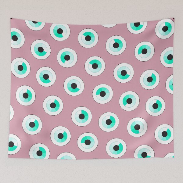 Item preview, Whimsical Eyes - Teal & Pink designed and sold by AnArielleShop.