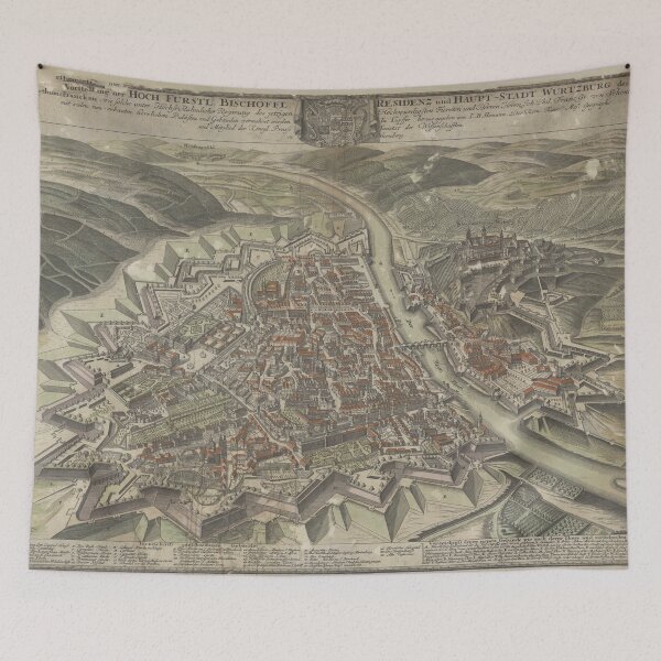 Item preview, Vintage Map of Wurzburg Germany (1723) designed and sold by BravuraMedia.