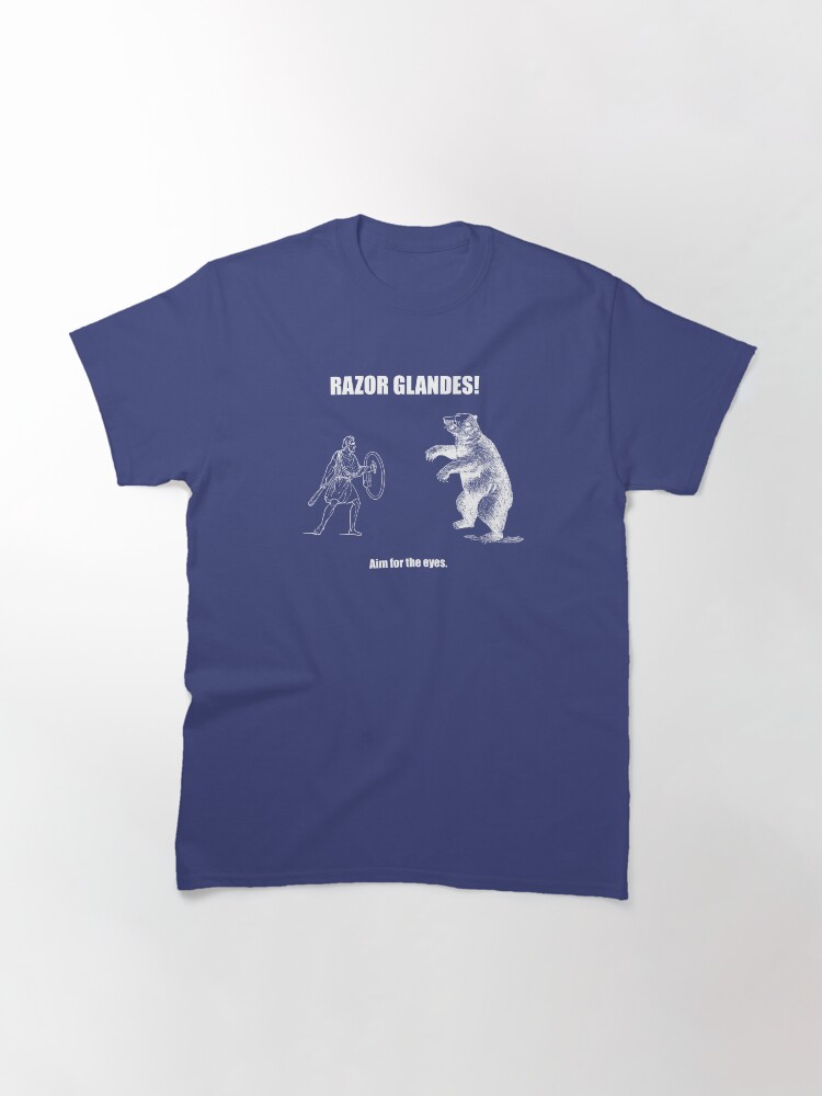 Alternate view of Razor Glandes! Aim for the Eyes. Classic T-Shirt