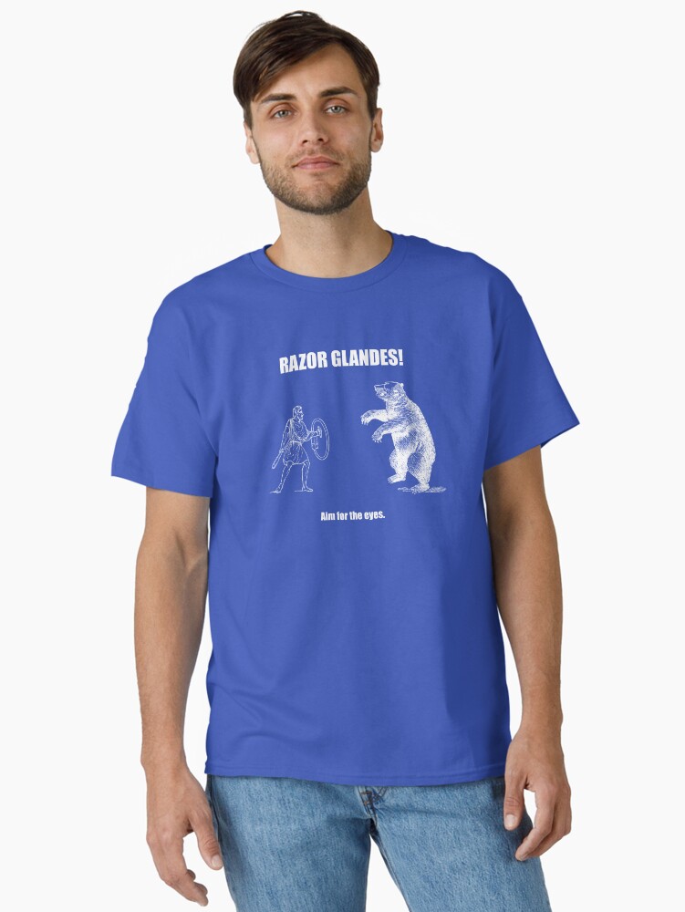 Thumbnail 1 of 7, Classic T-Shirt, Razor Glandes! Aim for the Eyes. designed and sold by tacpar.