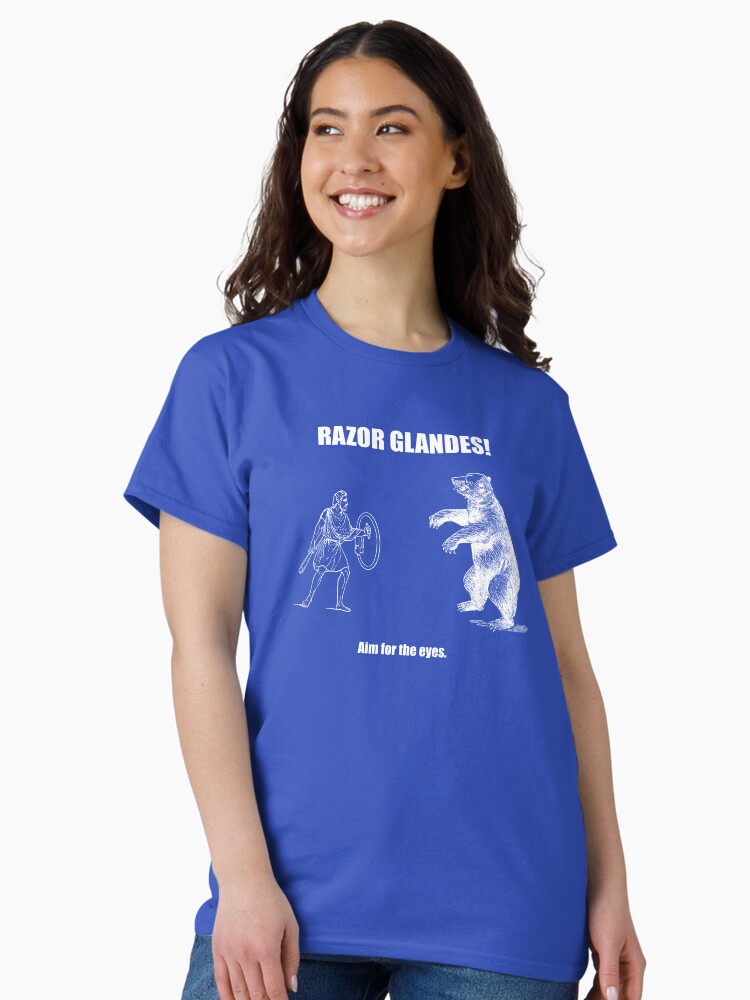 Thumbnail 2 of 7, Classic T-Shirt, Razor Glandes! Aim for the Eyes. designed and sold by tacpar.
