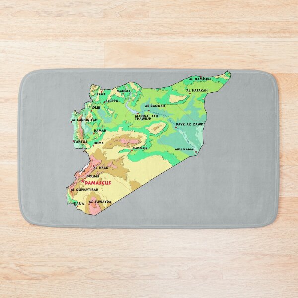 Item preview,  خارطة  سوريا التضاريسية  خريطة سوريا الطبوغرافية خريطة الارتفاعات  designed and sold by mashmosh.