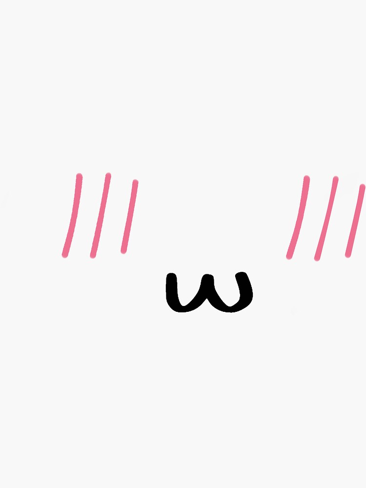 "Cute UWU blush" Sticker for Sale by kevmok Redbubble
