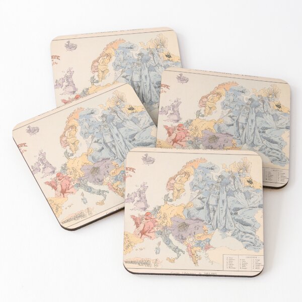 Item preview, Vintage WWI Political Cartoon Map of Europe (1915) designed and sold by BravuraMedia.