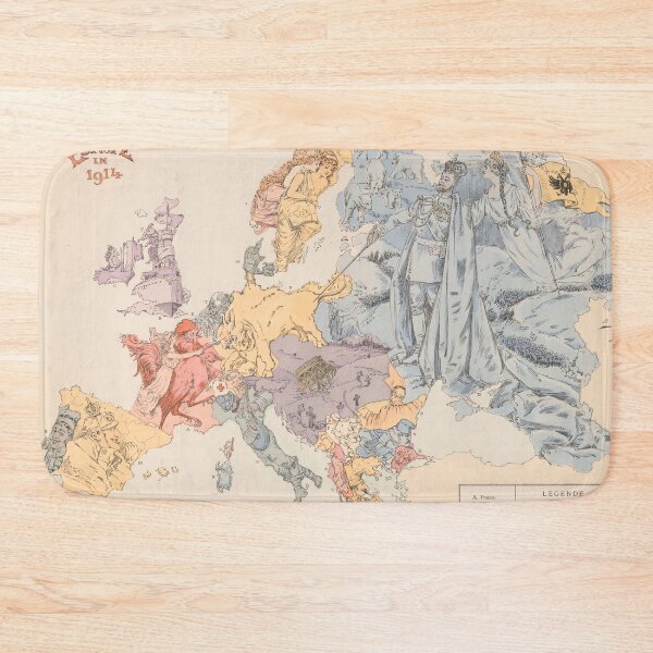 Item preview, Vintage WWI Political Cartoon Map of Europe (1915) designed and sold by BravuraMedia.
