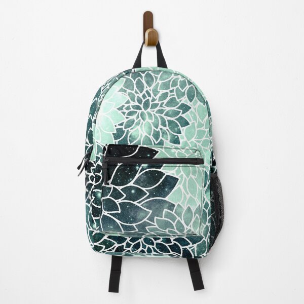 Item preview, Galaxy Space Dahlias Minty Green designed and sold by 2sweetsDesign.