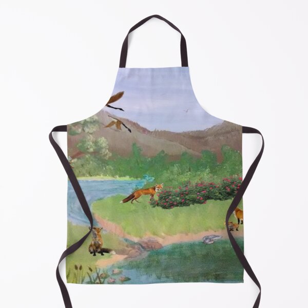 Item preview, fox near the water designed and sold by BellsPainting.