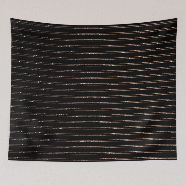 Item preview, Stripe pattern - abstract vintage lines in gold and black designed and sold by Xarah.