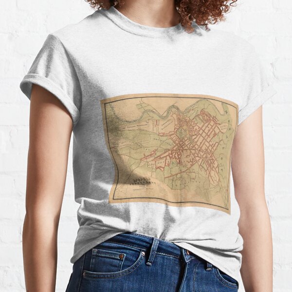 Vintage Map of Yerevan Armenia (1920) Classic T-Shirt