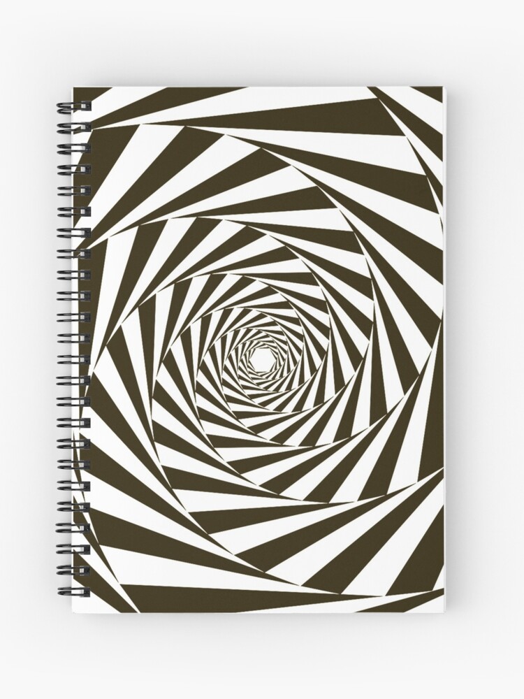 Cahier à spirale for Sale avec l'œuvre « Dessin de cercle de ligne en  spirale - motif d'onde doodle » de l'artiste drifti