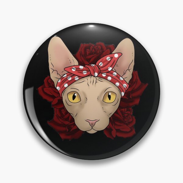 Artikelvorschau, Sphynx Cat Sticker Rosen Sphynx Cat Geschenk Frauen Sphynx Cat entworfen und verkauft von DSWShirts.