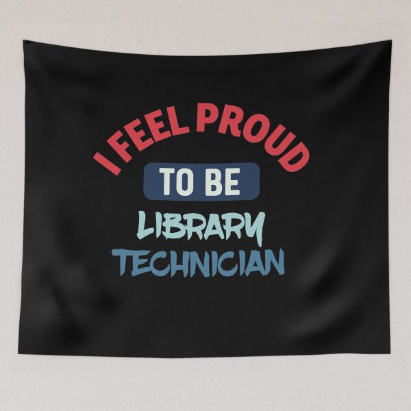 Item preview, I feel Proud to be library technician retro designed and sold by bumperapparels.