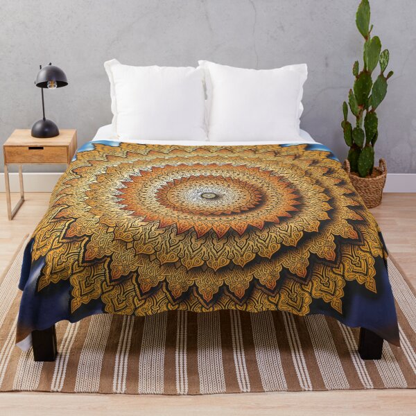 Item preview, 3D flower mandala in orange and blue designed and sold by CiniArt.
