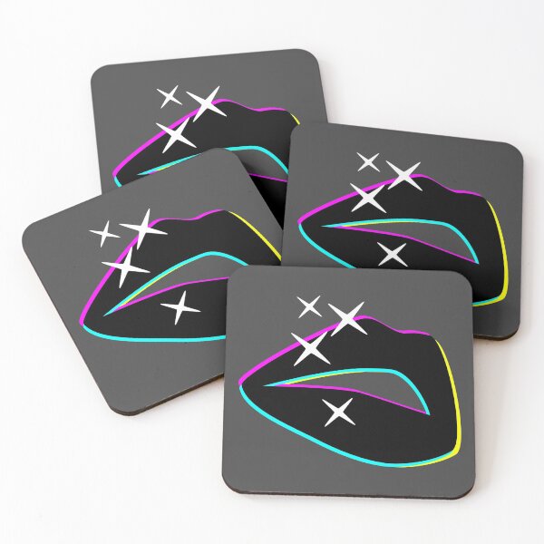 Item preview, Cool Creative Shiny Goth lo-fi Glitch Lips Black Gray  designed and sold by tabbygun.