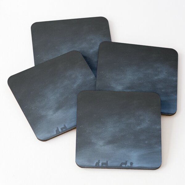 Item preview, Cloudy Night Sky with Silhouettes and No Light Pollution designed and sold by ashtree-designs.