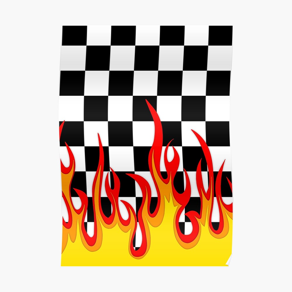 checkered flames aesthetic\