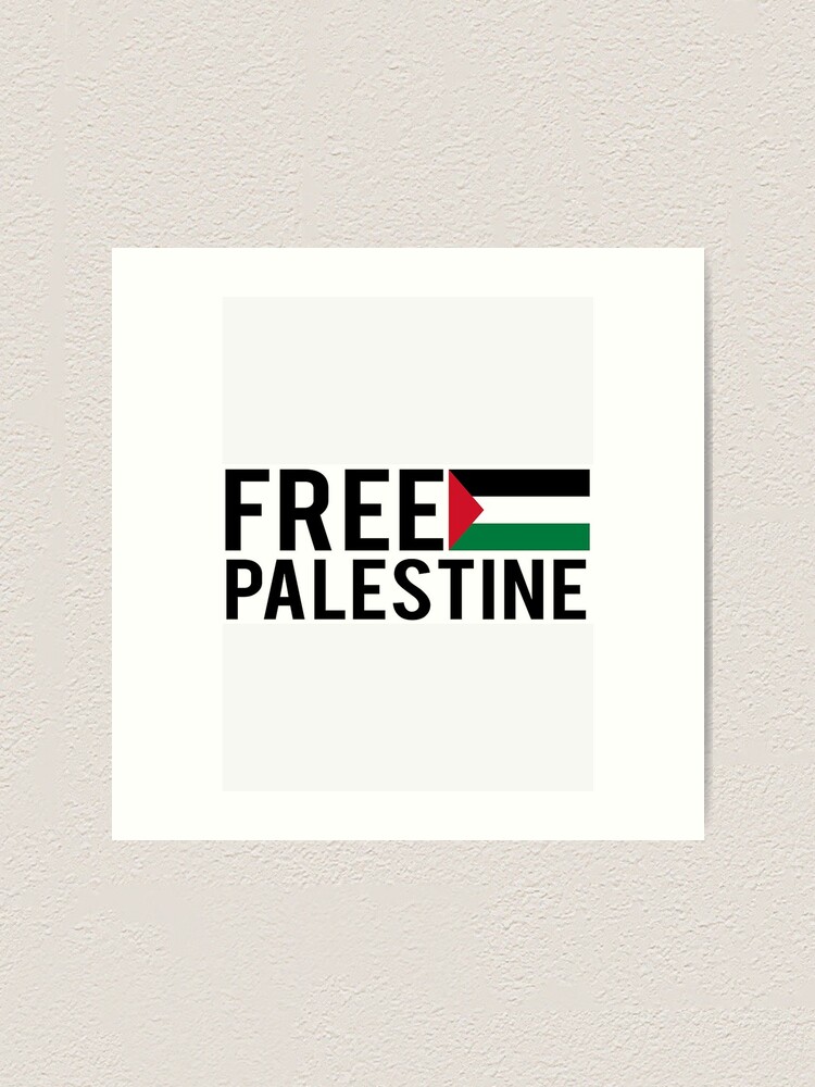 Lámina fotográfica for Sale con la obra «Bandera Palestina Libre Amo Palestina  Bandera Palestina Gaza» de Chanielshian