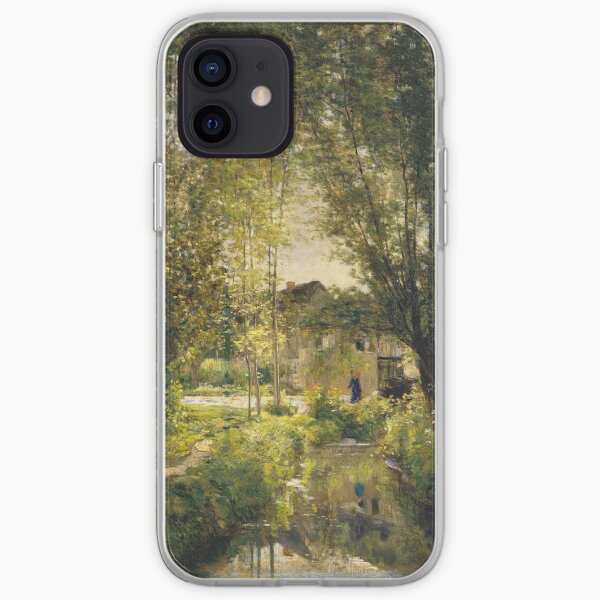 Charles-Francois Daubigny - Landscape With A Sunlit Stream iPhone Soft Case