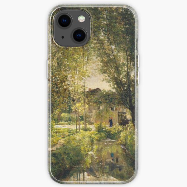 Charles-Francois Daubigny - Landscape With A Sunlit Stream iPhone Soft Case