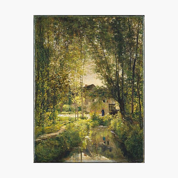 Item preview, Charles-Francois Daubigny - Landscape With A Sunlit Stream designed and sold by artcenter.