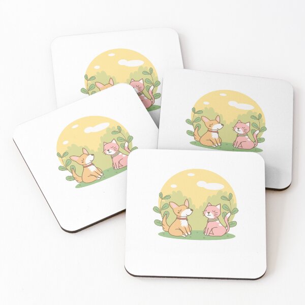 Item preview, Breathe in, Breath out peaceful cat and dog  designed and sold by Jillian Lee.