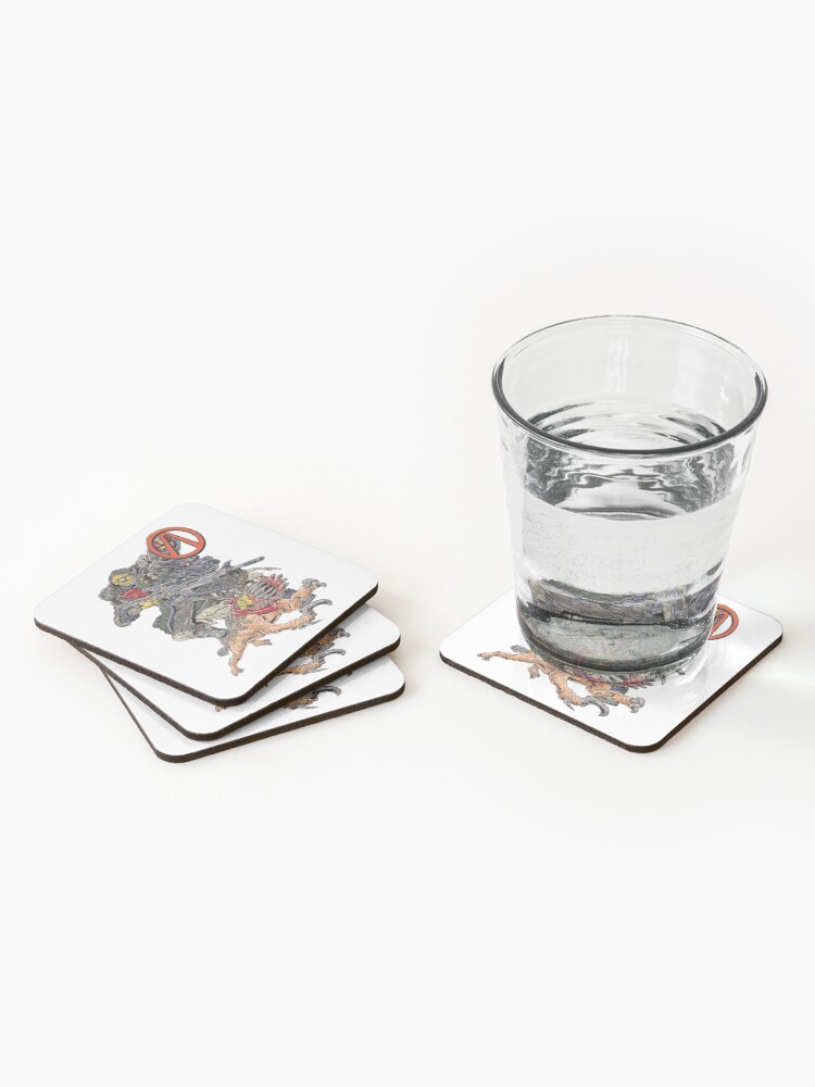 Alternate view of FL4K The Beastmaster With Guard Skag Vault Symbol Borderlands 3 Rakk Attack! Coasters (Set of 4)