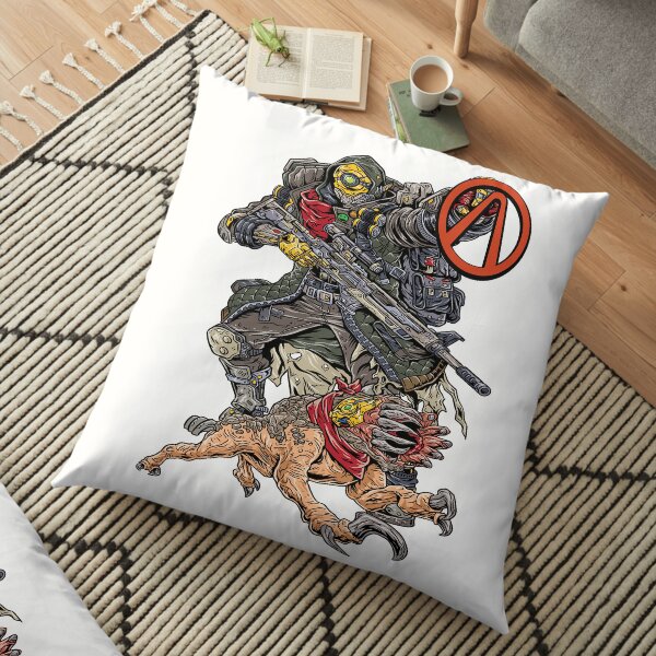 FL4K The Beastmaster With Guard Skag Vault Symbol Borderlands 3 Rakk Attack! Floor Pillow