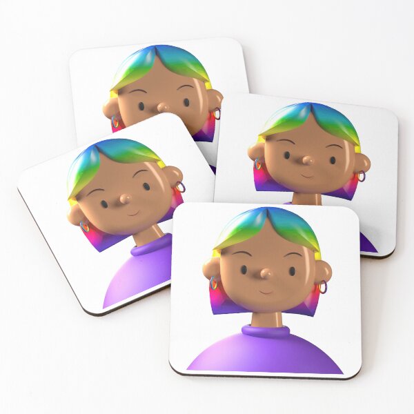 Item preview, Funny rainbow colored girl Luisa designed and sold by MHerzel.