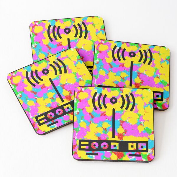 Item preview, WiFi Router Pop Colour/Color Tie Dye Background Cool designed and sold by IBMClothing.