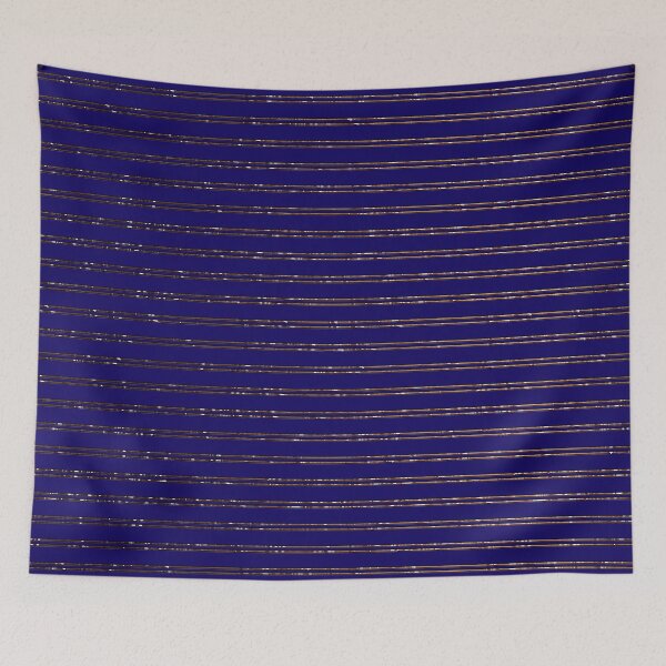 Item preview, Golden Burlesque Retro Stripes Pattern - Dark Blue designed and sold by Xarah.