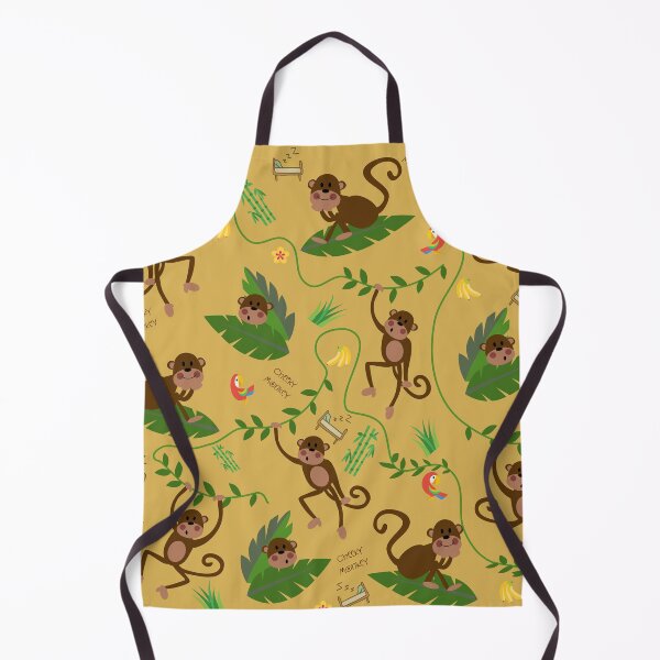 Item preview, jumping cheeky monkeys yellow 03 designed and sold by Arch4Design.