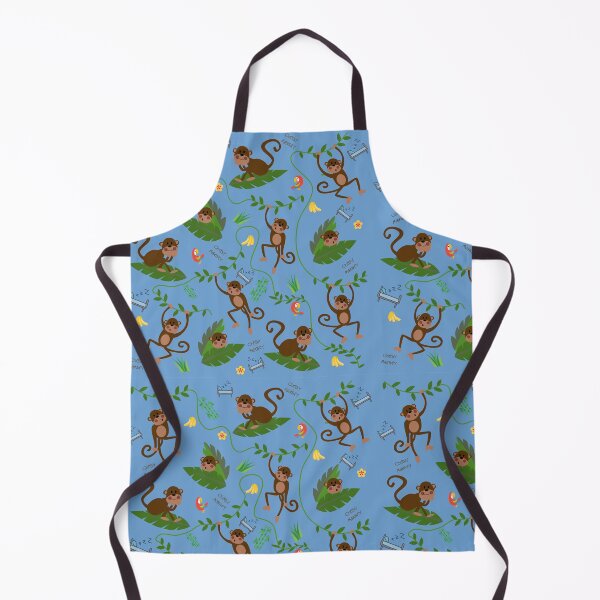 Item preview, Jumping cheeky monkeys blue 01 designed and sold by Arch4Design.